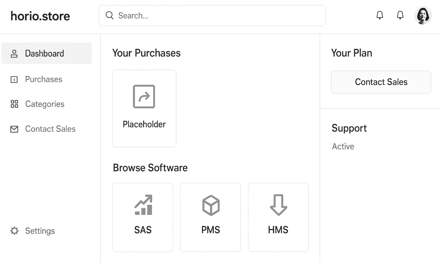 Horio Dashboard Preview